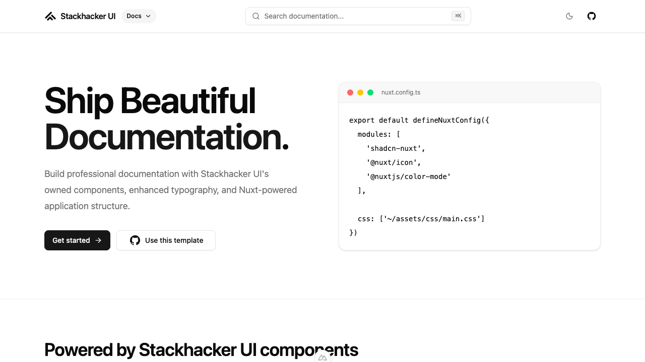 Docs template preview